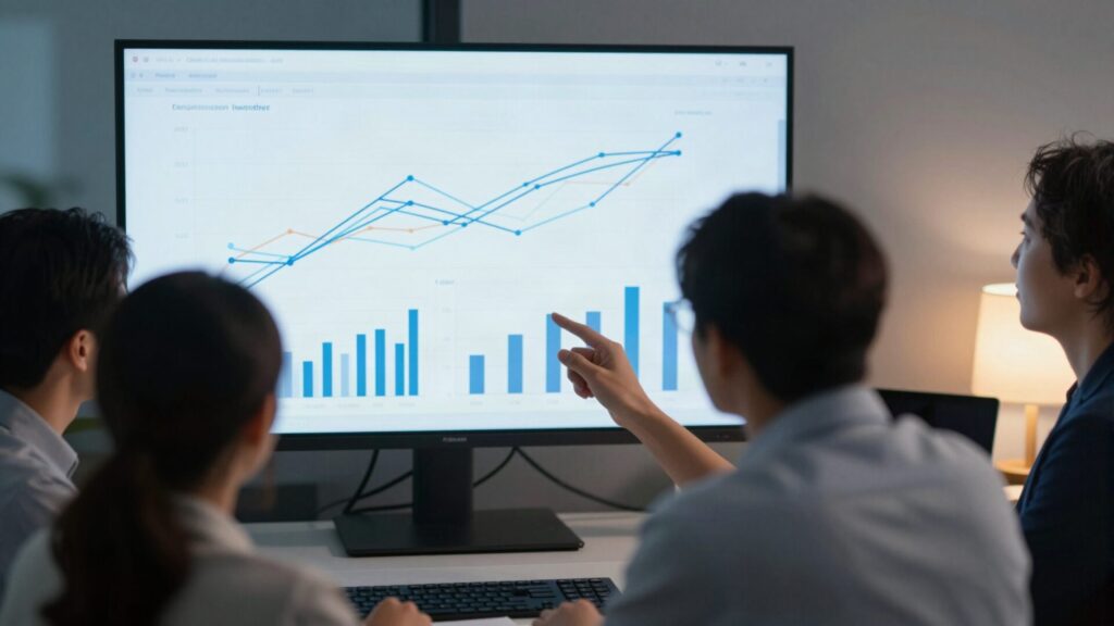 Fractional CMO services - marketing team reviewing campaign analytics