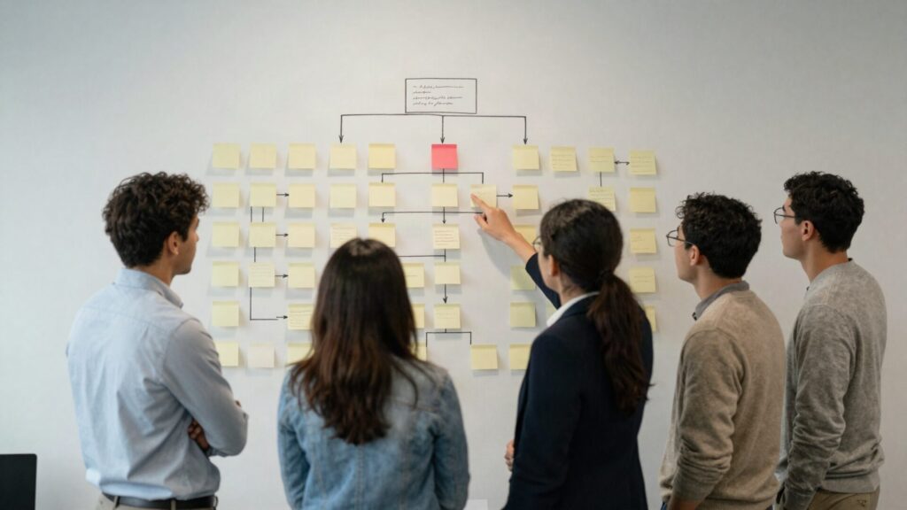 Fractional COO services - leadership team mapping an operational process
